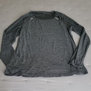 Marika Heather Gray Cutout Women's Long Sleeve Tunic